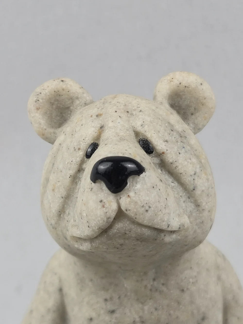 Quarry Critters Bear Figurine Bud Second Nature Design 2000 Faux Stone Decor